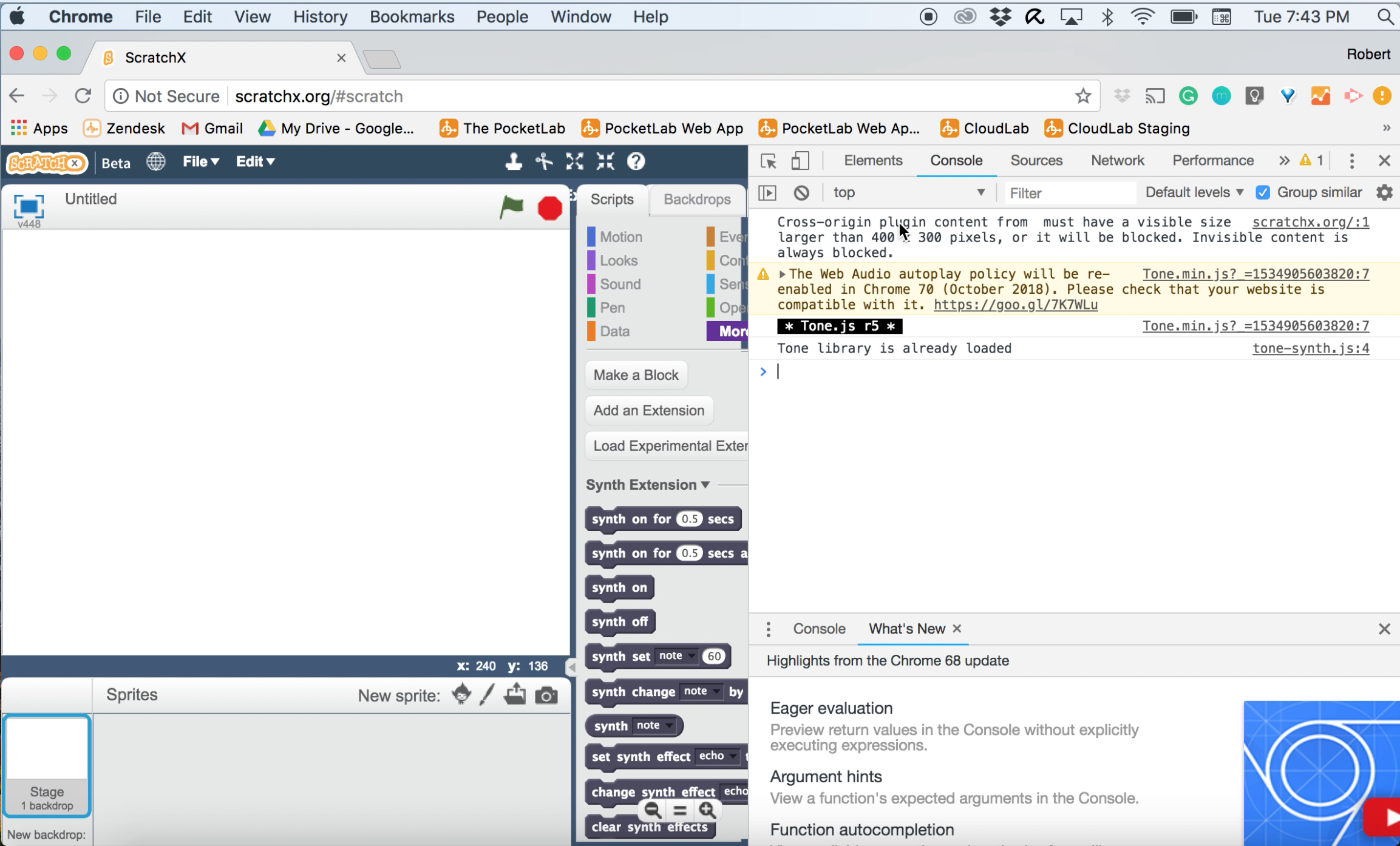 Use Two ScratchX Extensions for Coding Education